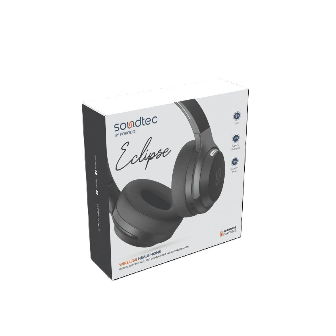Soundtec by Porodo ECLIPSE Wireless Headphone | ENC &amp; High-Clarity Mic