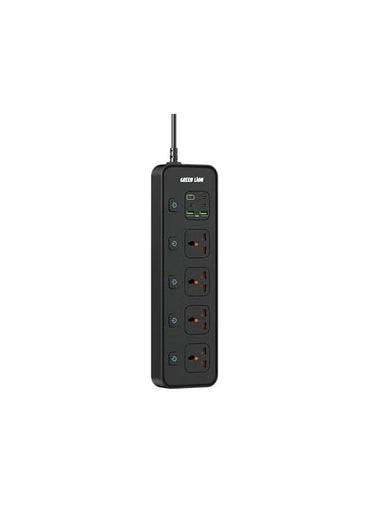 Green Lion PD30W Power Socket EU,UK,US,AU Plug's, Overcharge Protection, Multi Protection, Fast Charging, 2 Meter Cord, 4 Power Socket, 4 USB-C port, 4 USB-A Port