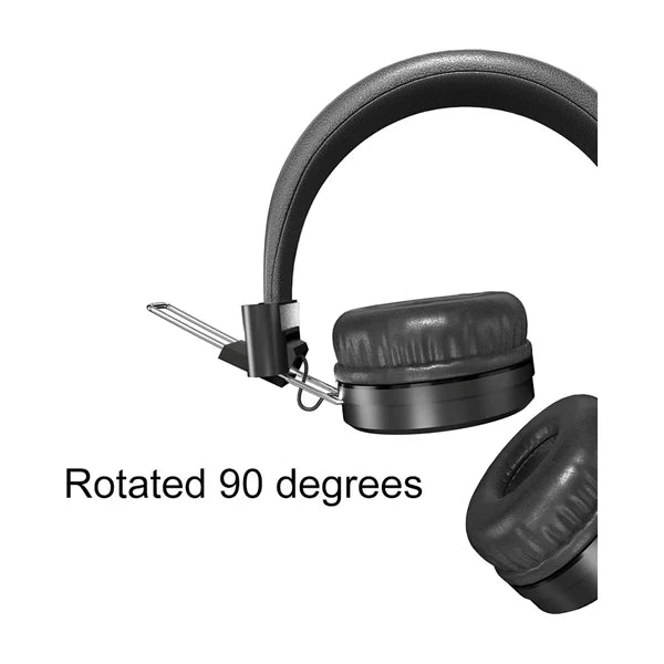 DUDAO X21 On-Ear 3.5Mm Wired Headphones for Mobiles and Laptop with in-Line Mic (Black)