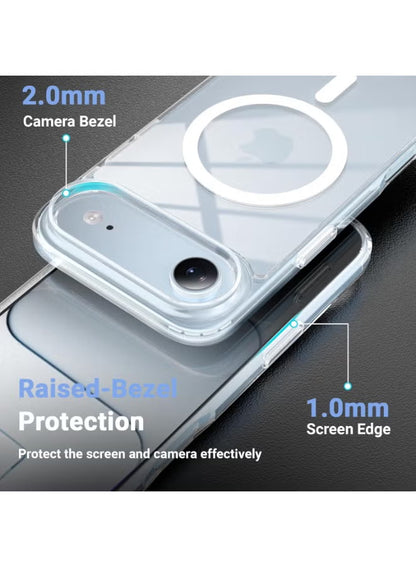 Crystal Clear Magnetic Cover for iPhone 17 Air Anti Scratch, Shockproof Protective Phone Case