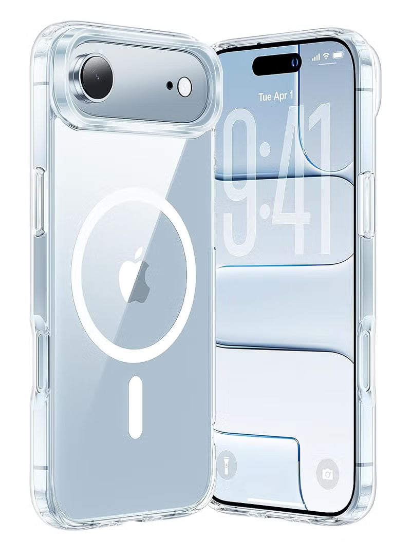 Crystal Clear Magnetic Cover for iPhone 17 Air Anti Scratch, Shockproof Protective Phone Case