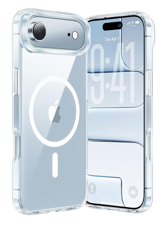 Crystal Clear Magnetic Cover for iPhone 17 Air Anti Scratch, Shockproof Protective Phone Case
